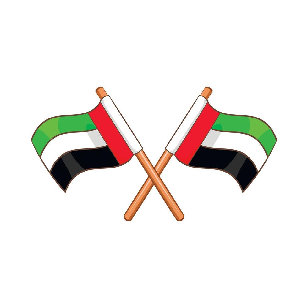 uae vlag icoon, tekenfilm stijl vector