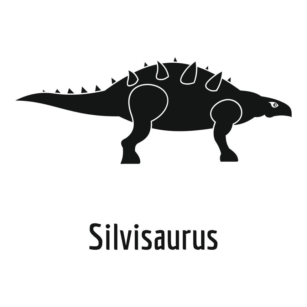 silvisaurus icoon, gemakkelijk stijl. vector