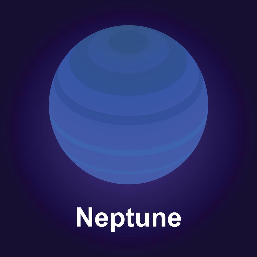 Neptunus planeet icoon, isometrische stijl vector