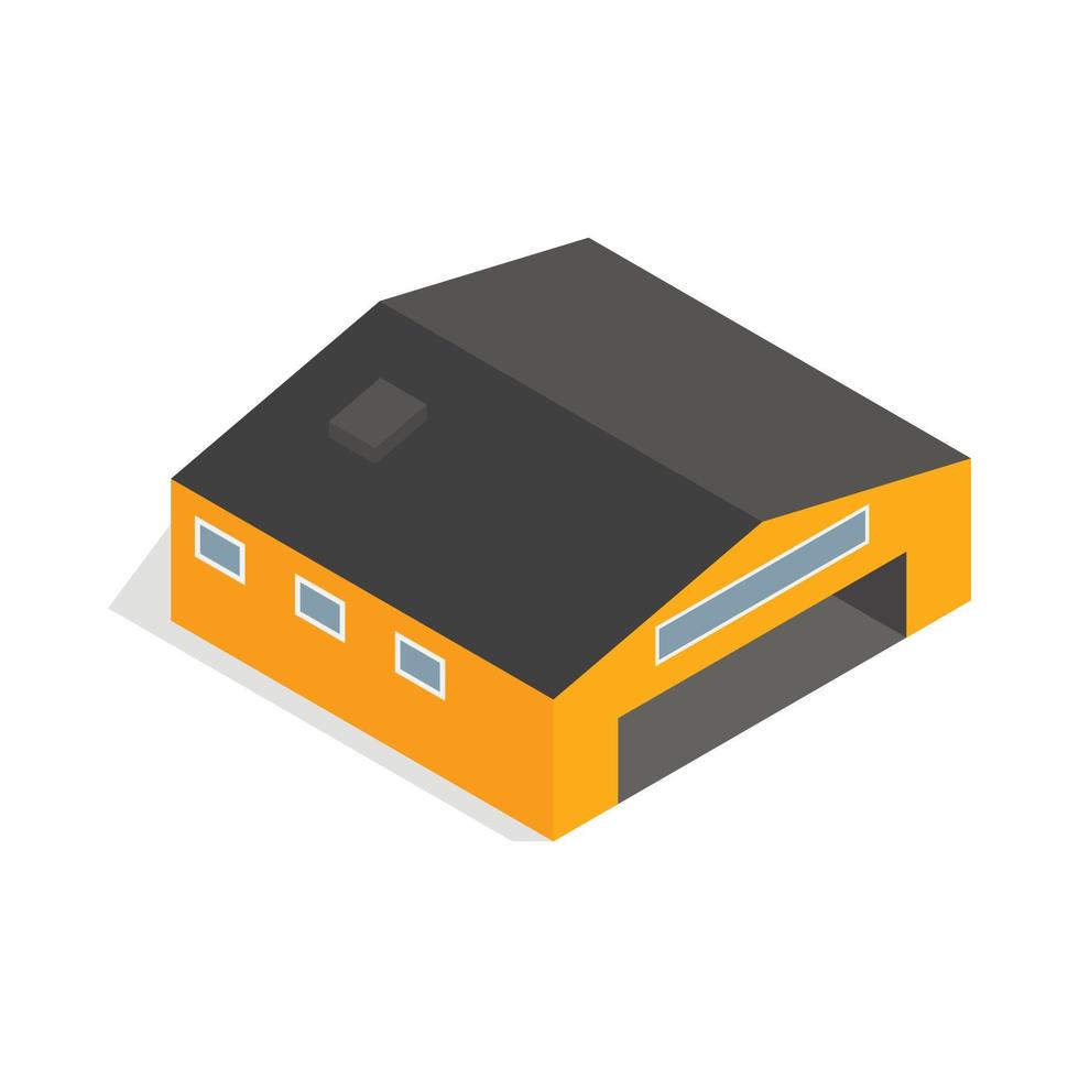 hangar icoon, isometrische 3d stijl vector