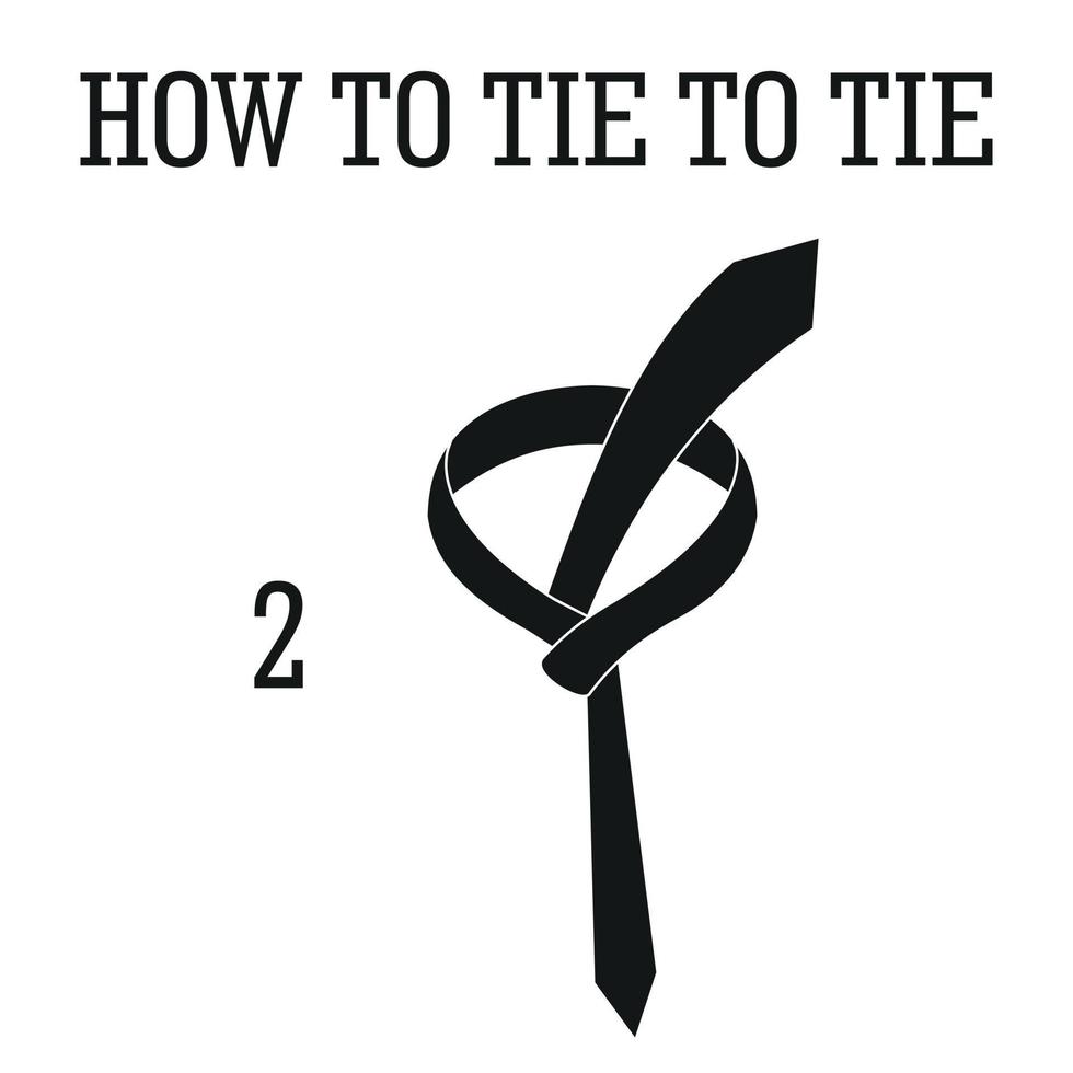 hoe naar stropdas naar stropdas icoon, gemakkelijk stijl vector