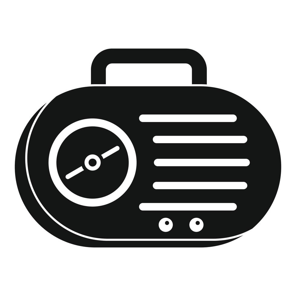portable radio icoon, gemakkelijk stijl vector