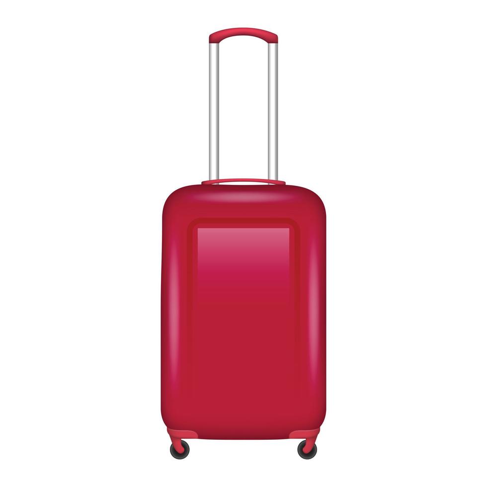 rood reizen zak icoon, realistisch stijl vector