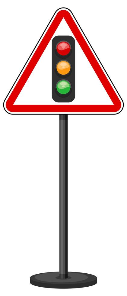 rood verkeersbord op witte achtergrond vector