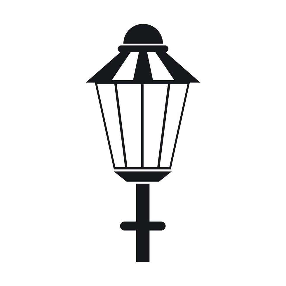 straat lamp icoon, gemakkelijk stijl vector