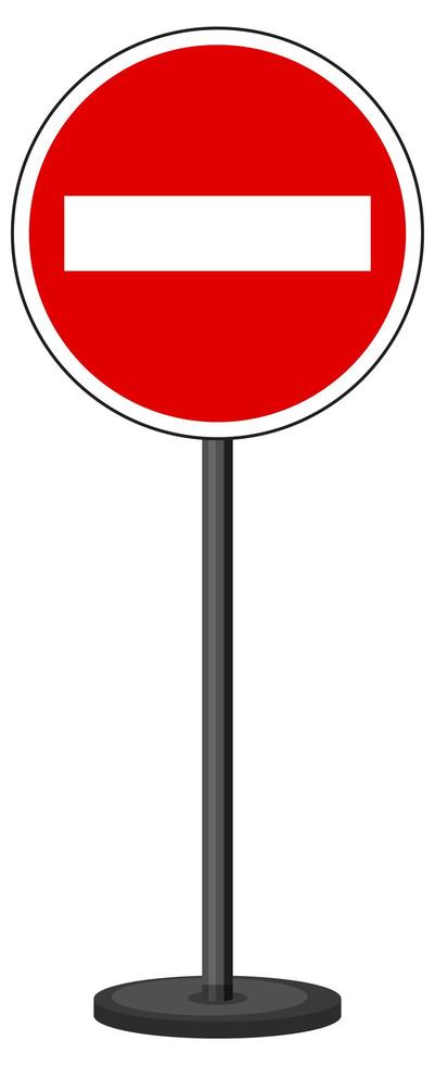 rood verkeersbord op witte achtergrond vector