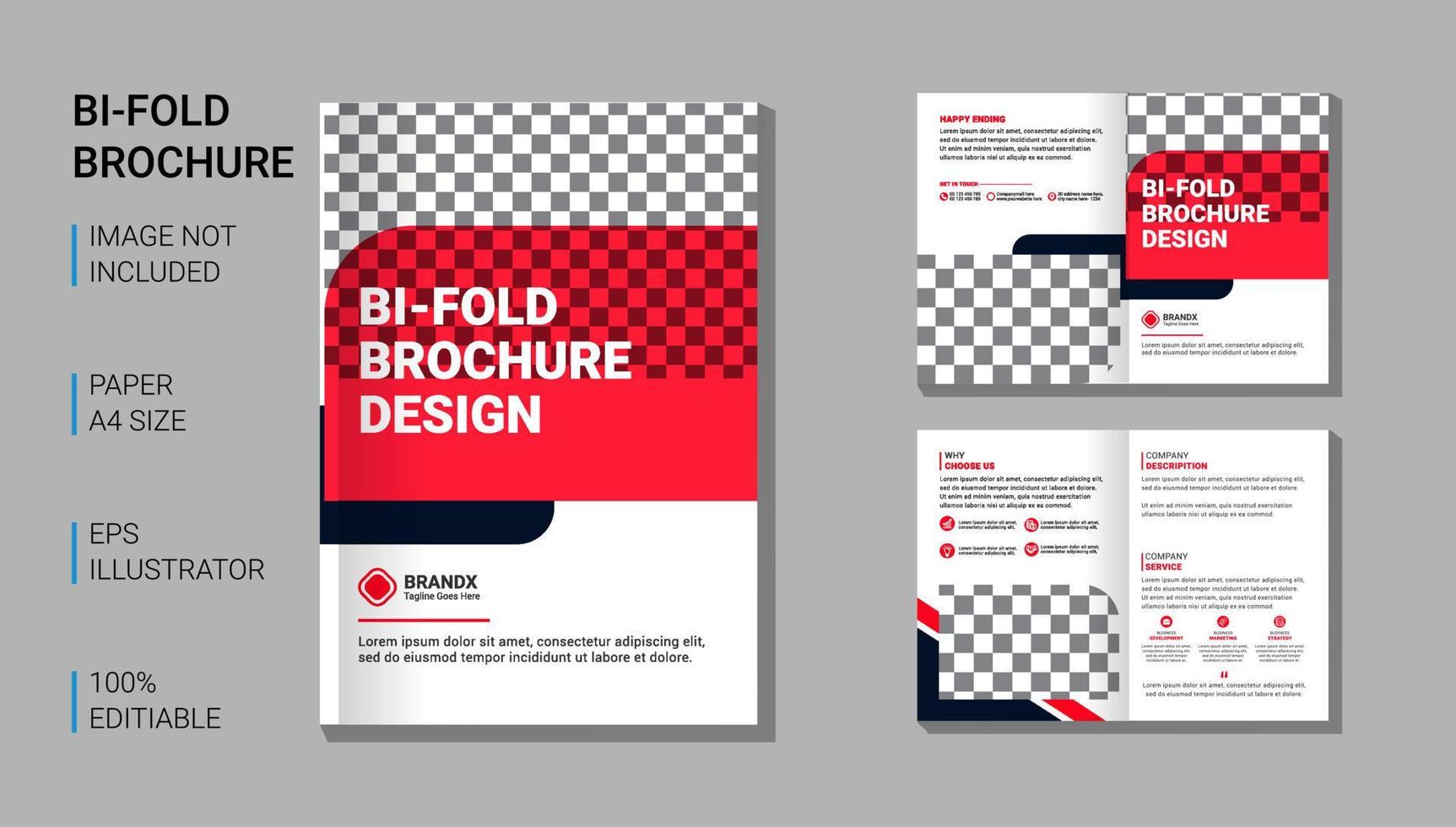 landgoed tweevoudig brochure ontwerpen vector