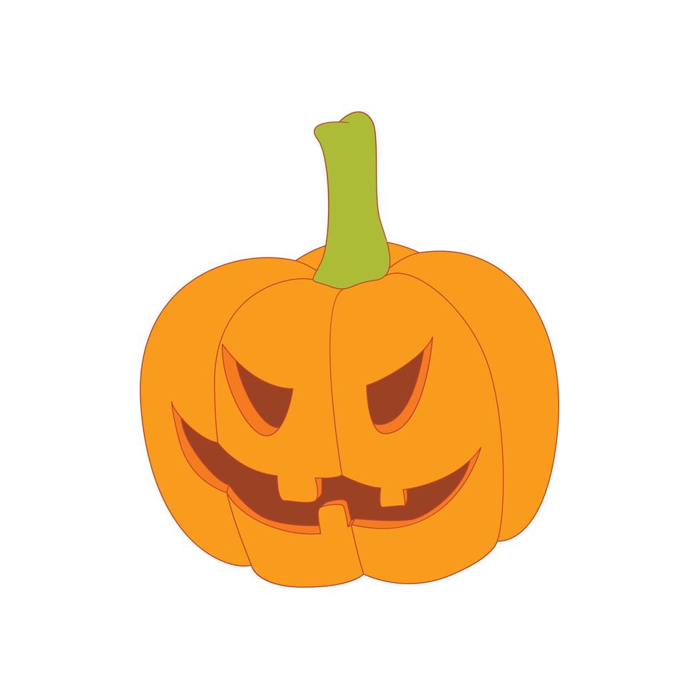 halloween pompoen icoon in tekenfilm stijl vector