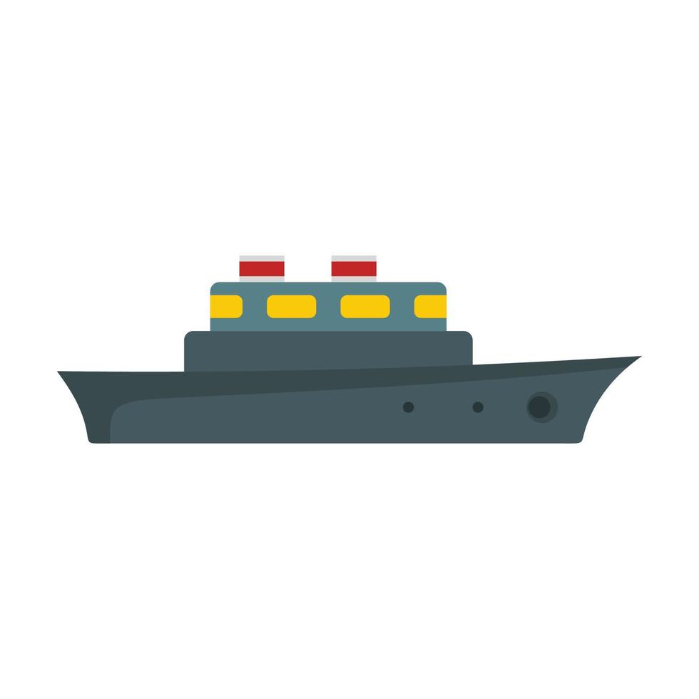 schip oceaan icoon, vlak stijl vector