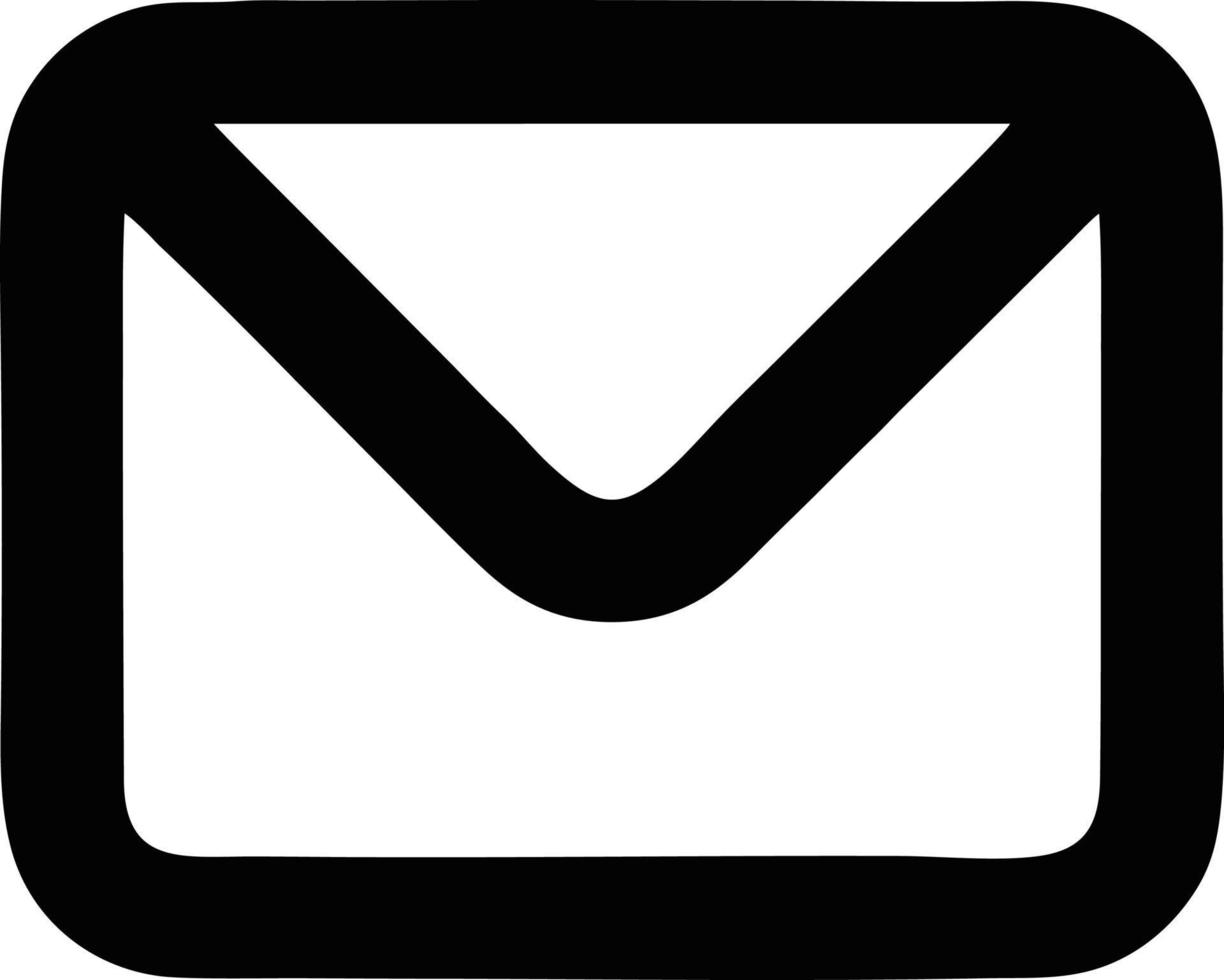 envelop icoon in zwart vector afbeelding, illustratie van envelop in zwart Aan wit achtergrond, een envelop ontwerp Aan een wit achtergrond