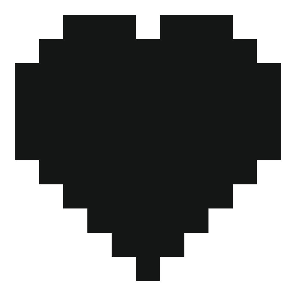 pixel hart icoon, gemakkelijk stijl. vector