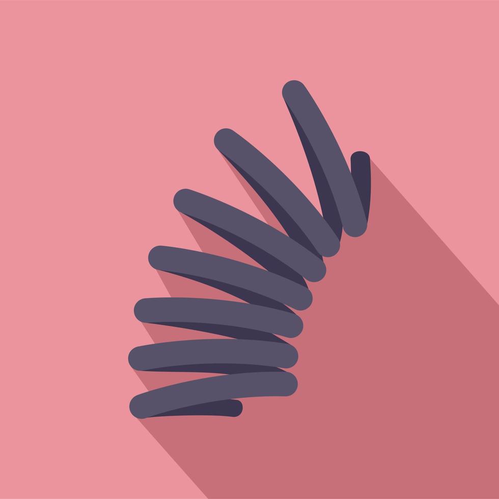 elastisch voorjaar spoel icoon, vlak stijl vector