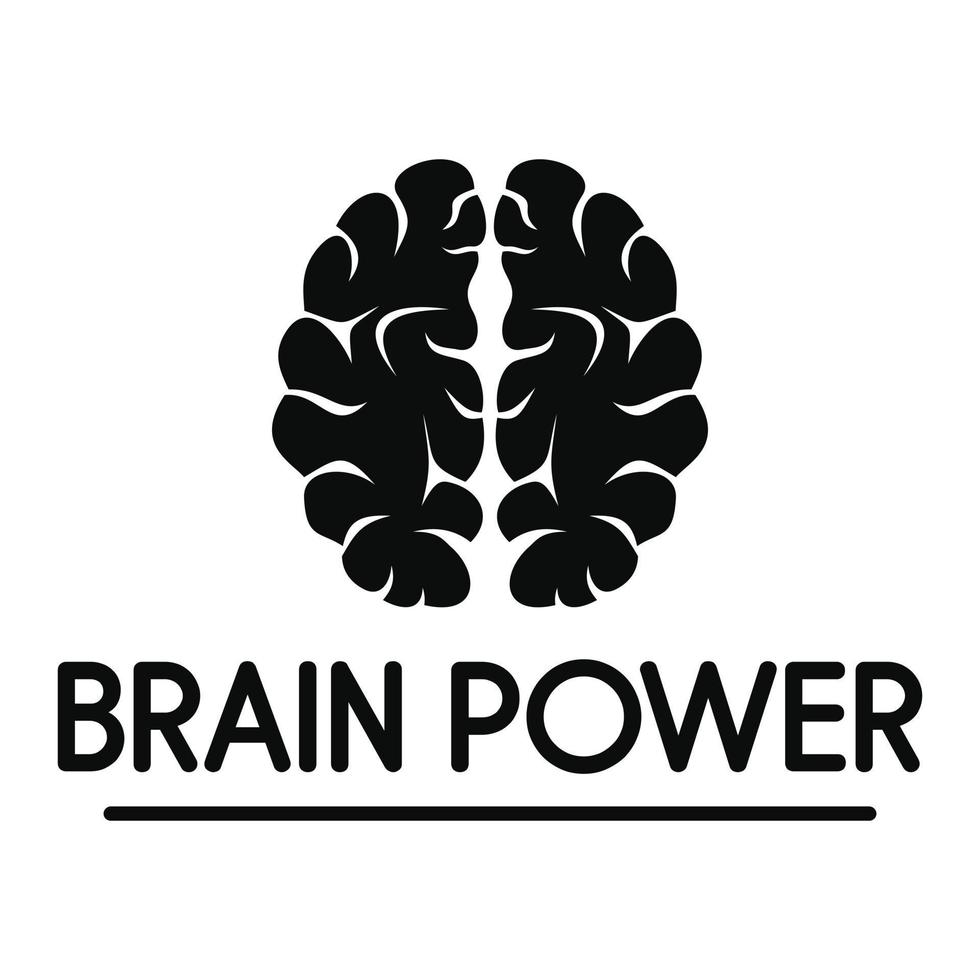 menselijk hersenen macht logo, gemakkelijk stijl vector