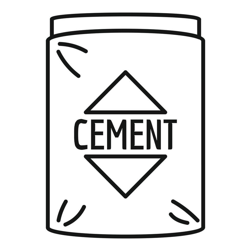 cement zak icoon, schets stijl vector