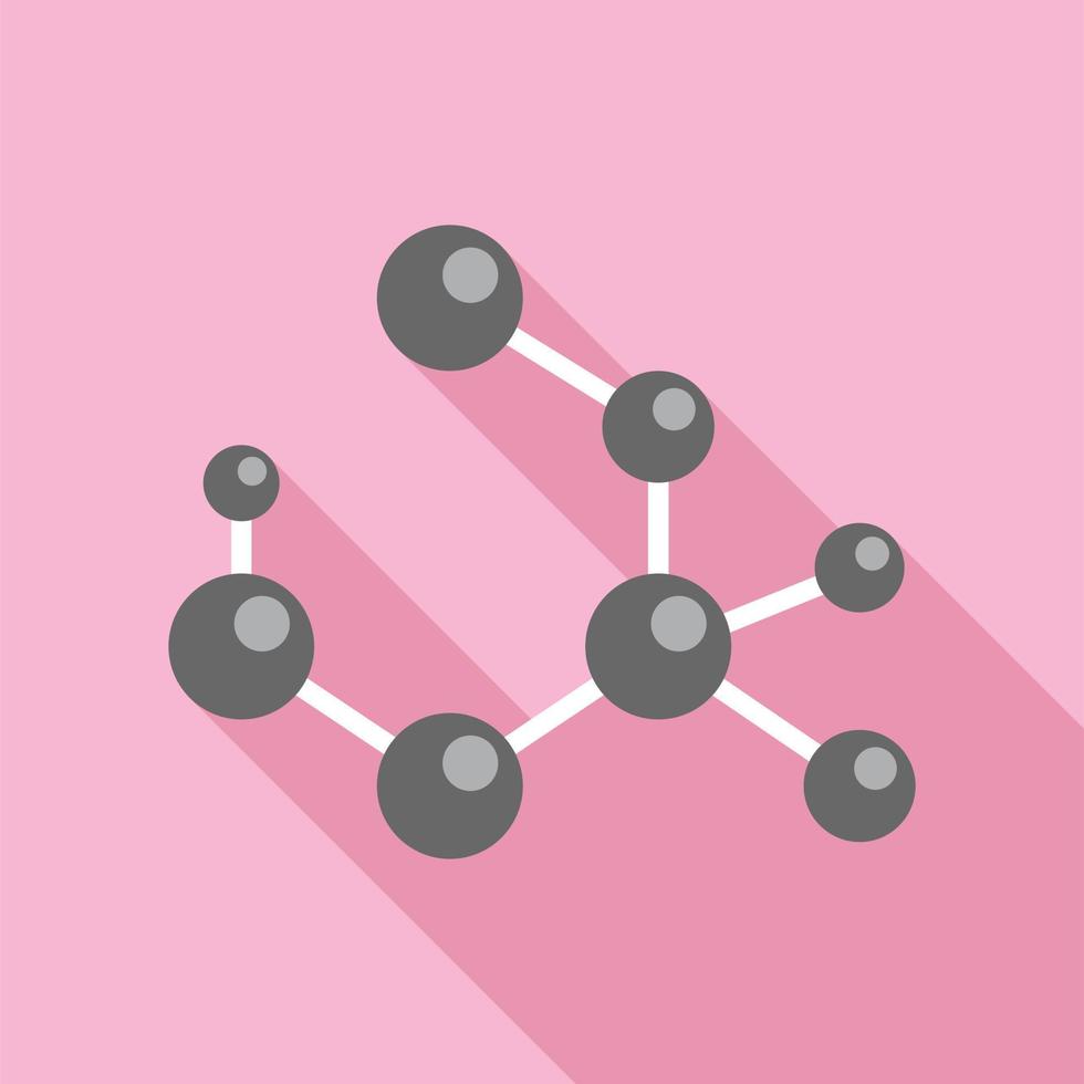 molecuul formule icoon, vlak stijl vector