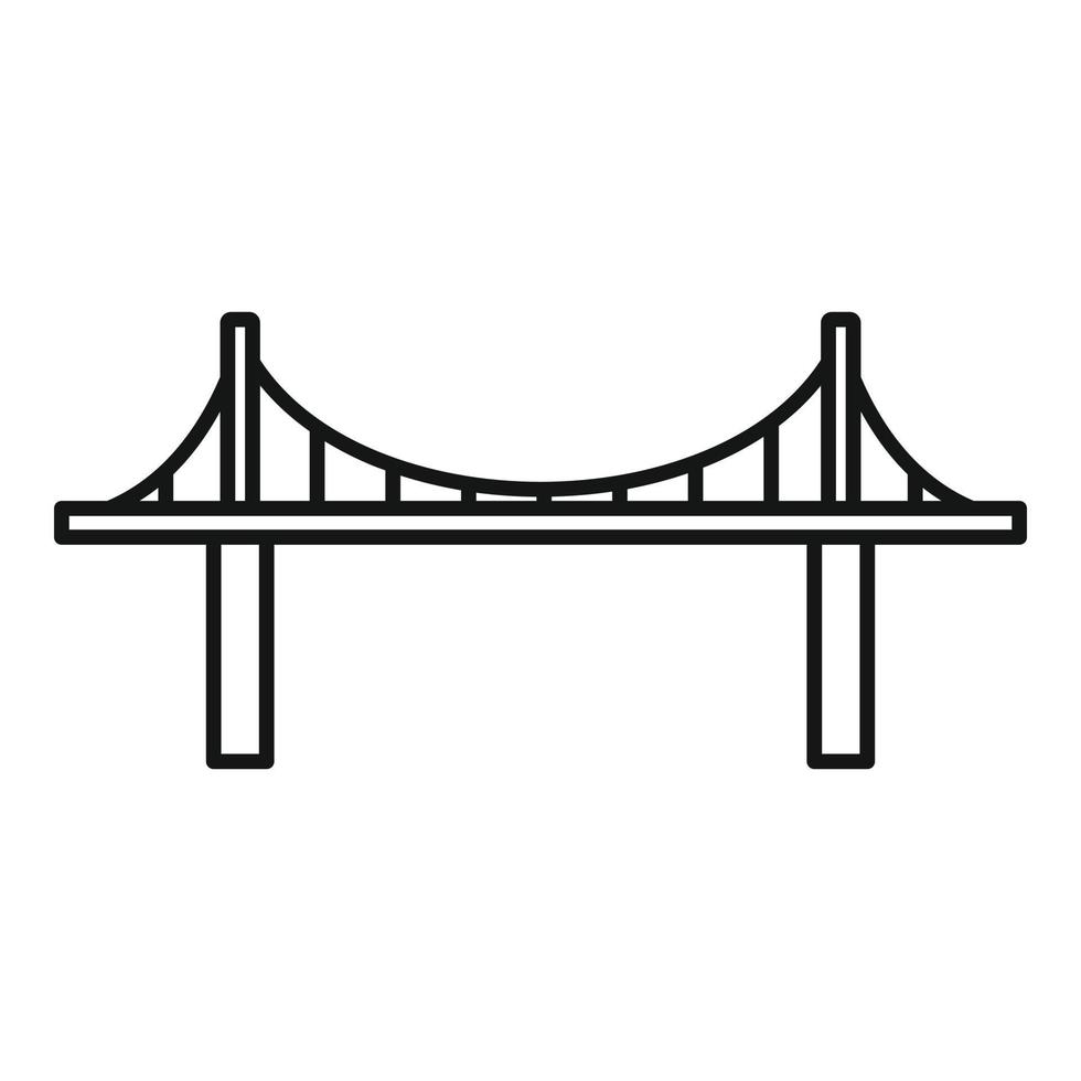 park brug icoon, schets stijl vector