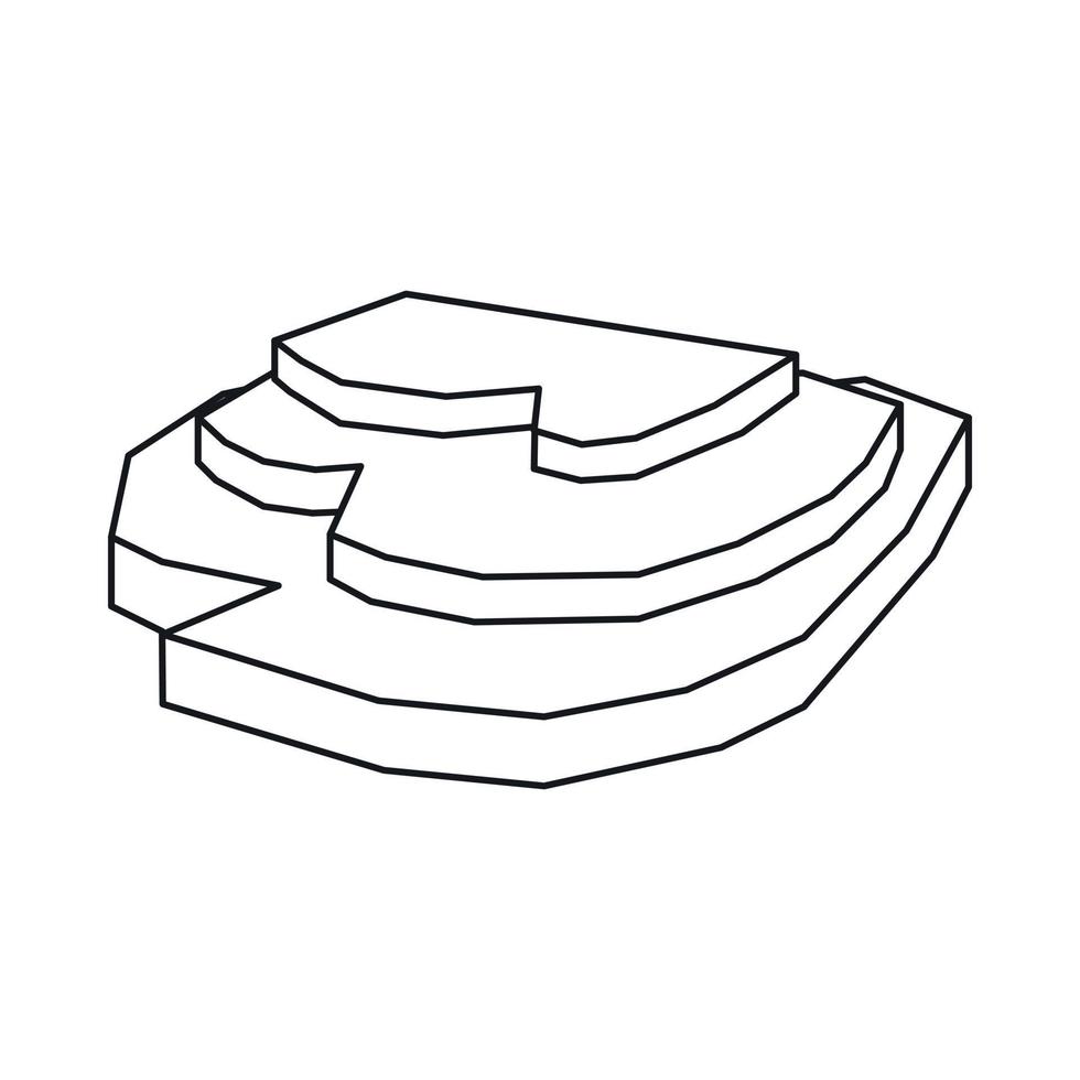 rijst- veld- icoon, schets stijl vector