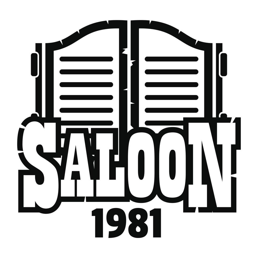salon Texas logo, gemakkelijk stijl vector