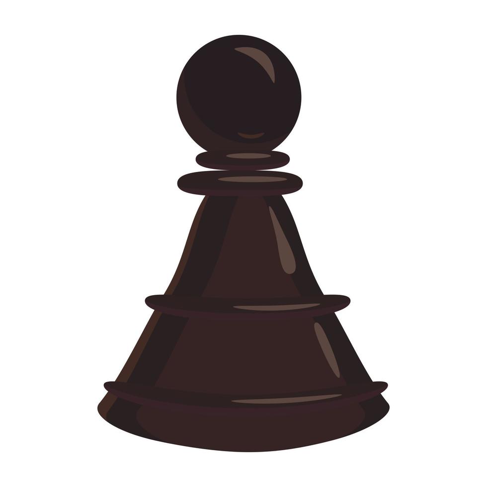schaak pion icoon, tekenfilm stijl vector