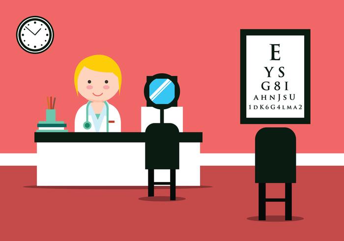 Oogarts Kliniek Vector Illustration