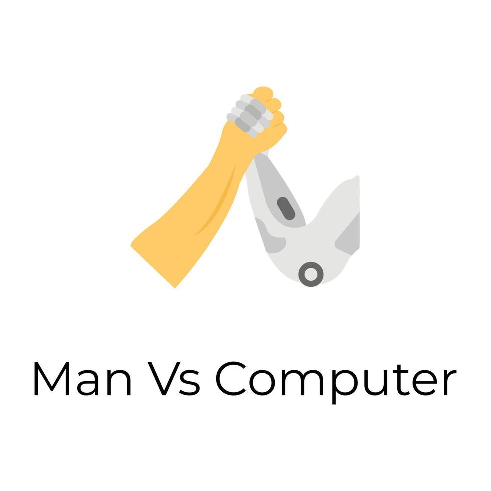 Mens vs robot vector