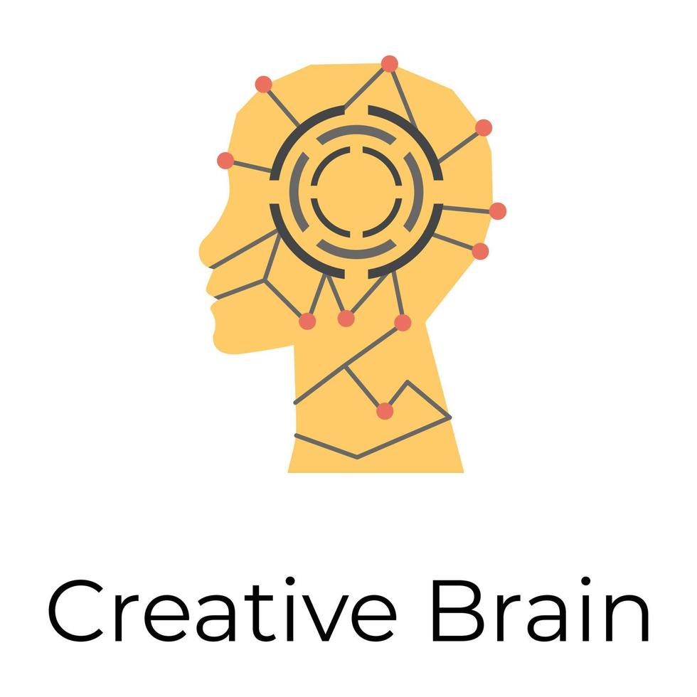 modieus creatief hersenen vector