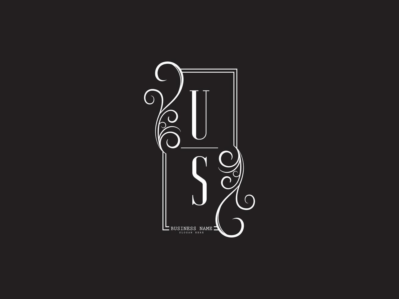 minimaal ons u s luxe logo brief ontwerp vector