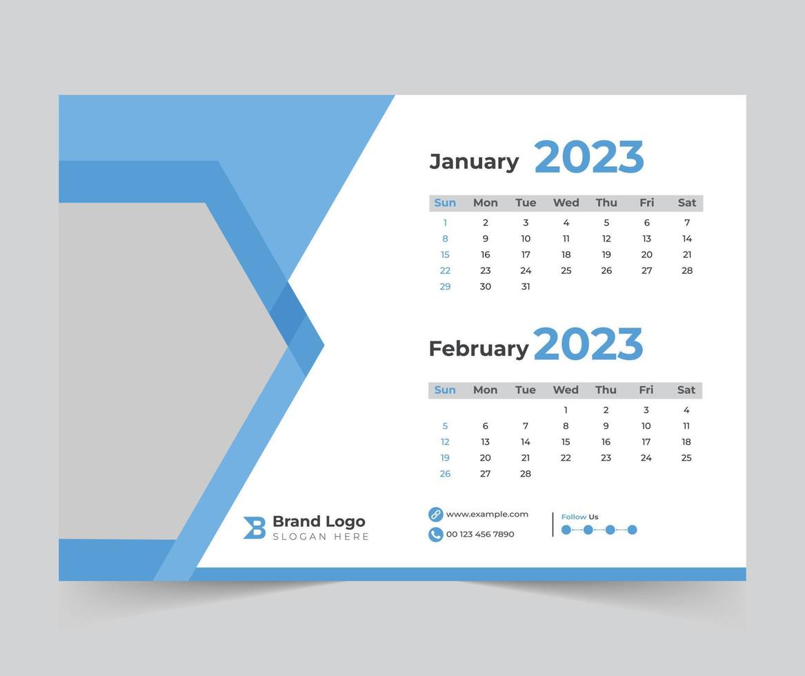 2023 kalender gelukkig nieuw jaar ontwerp vector