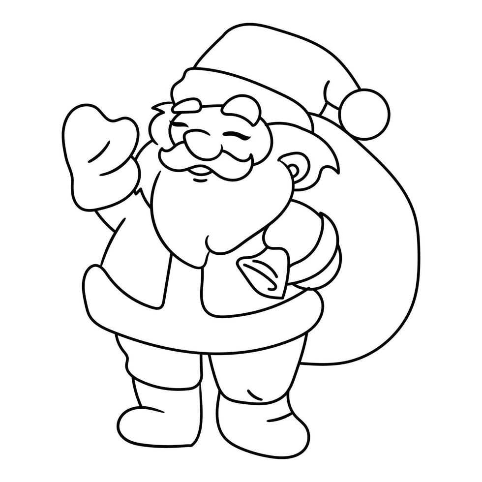 Kerstmis illustratie vector voor kleur boek voor kinderen