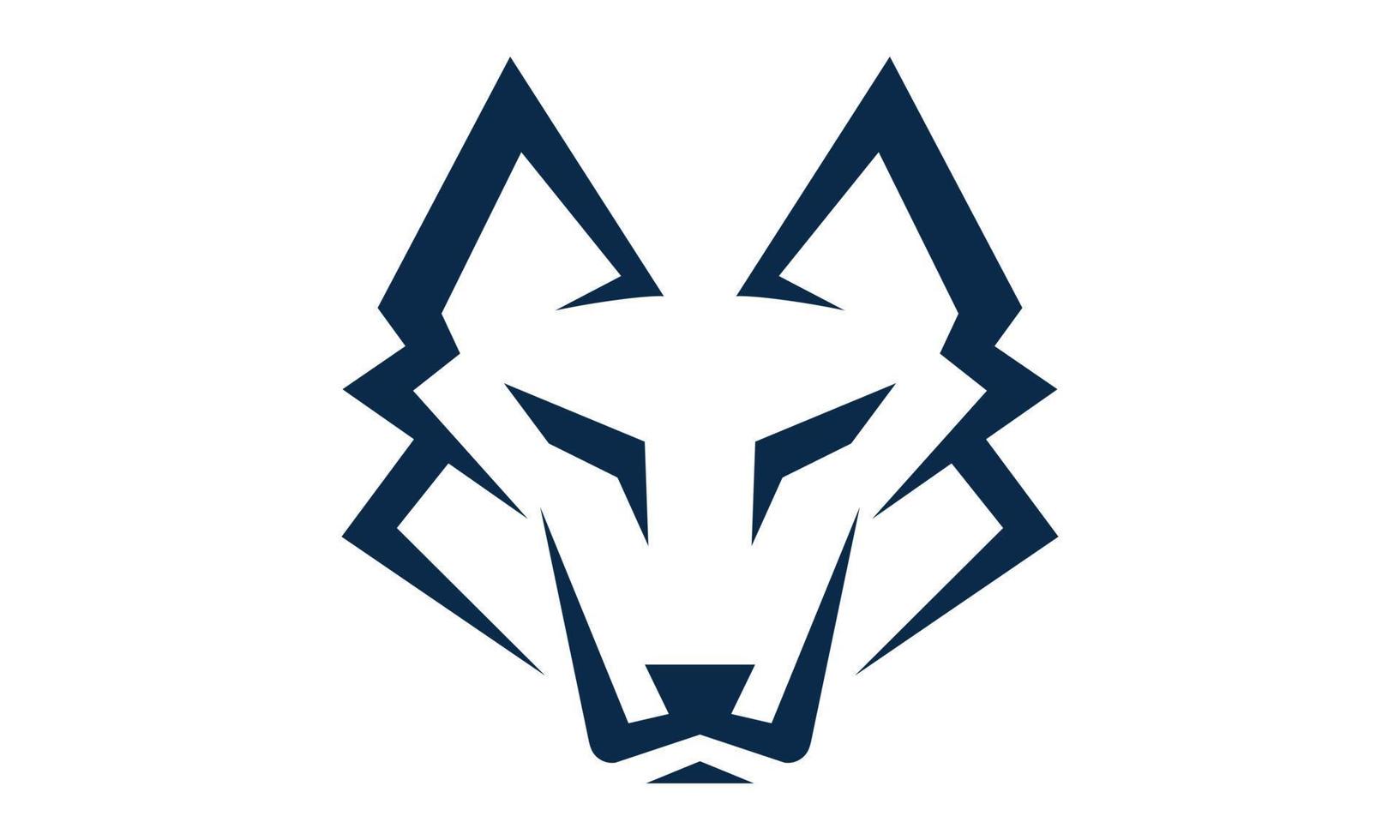 abstract wolf hoofd logo sjabloon vector