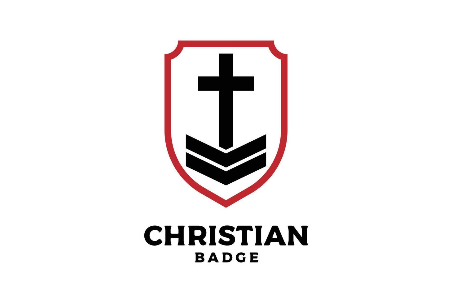 schild Jezus christen kruis leger insigne embleem logo ontwerp vector