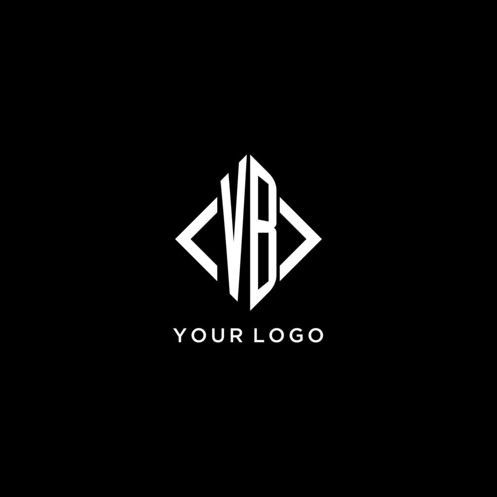 vb eerste monogram met ruit vorm logo ontwerp vector