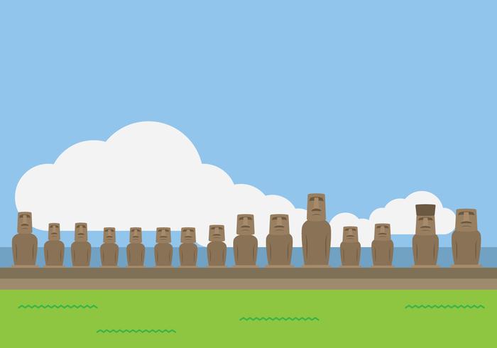 Moai Standbeeld Landmark vector