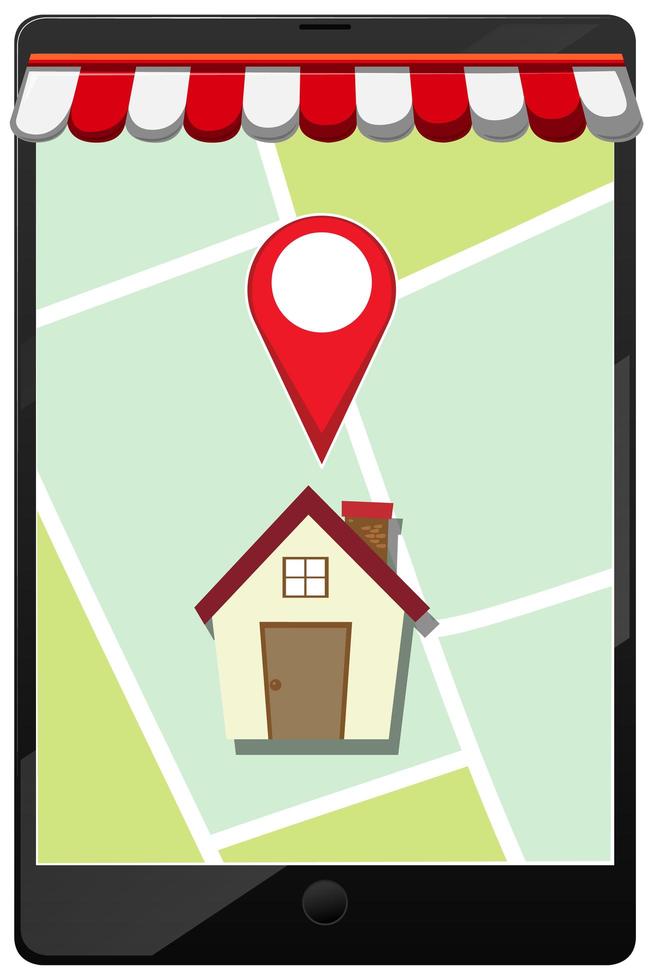 locatiepin op het pictogram van de mobiele applicatie vector