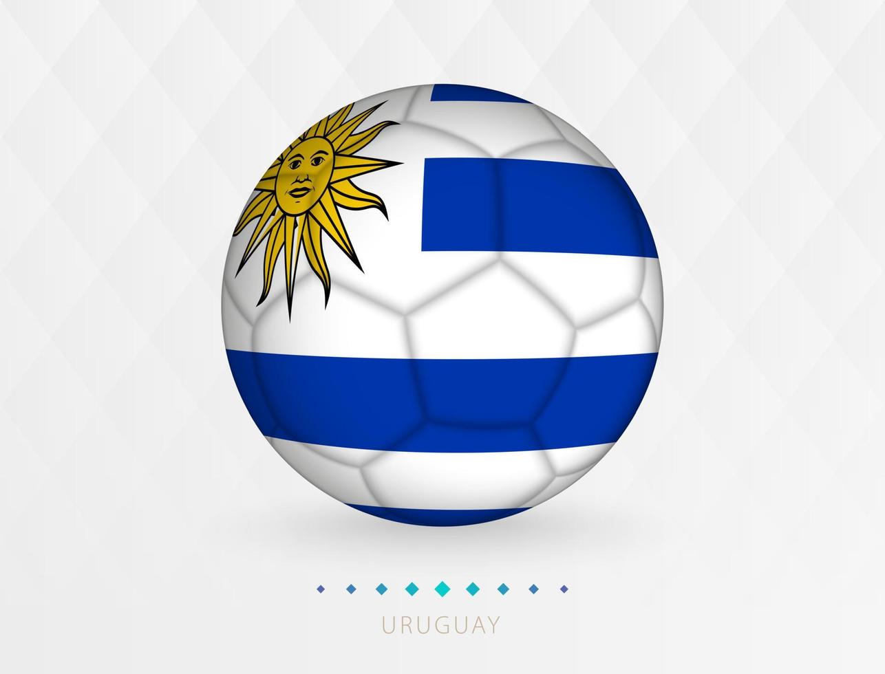 Amerikaans voetbal bal met Uruguay vlag patroon, voetbal bal met vlag van Uruguay nationaal team. vector