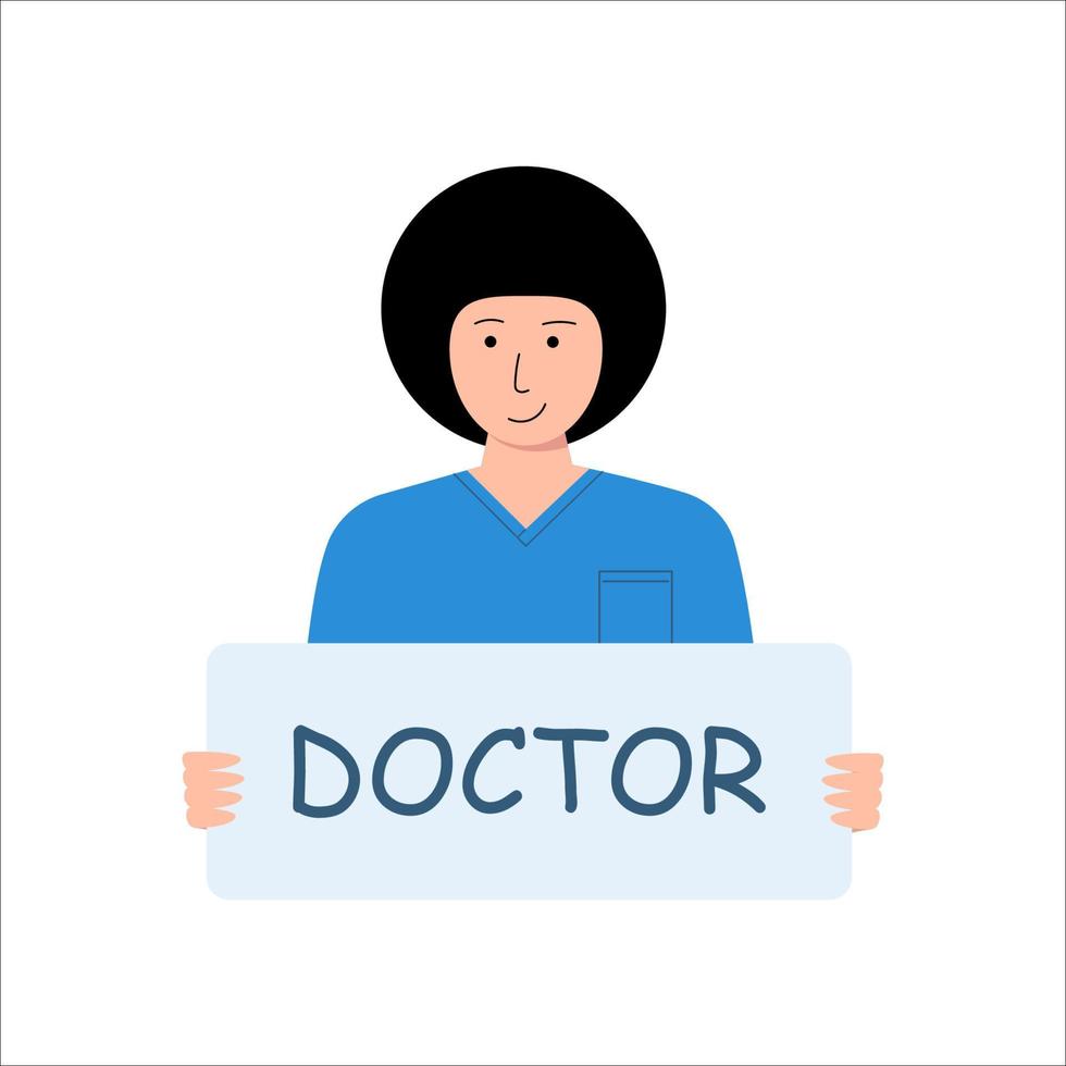 medisch dokter modern illustratie. ziekenhuis personeel vector