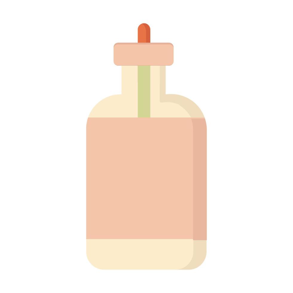 gezicht serum in roze fles Aan wit achtergrond. vector geïsoleerd beeld voor schoonheid salon of clip art ontwerp