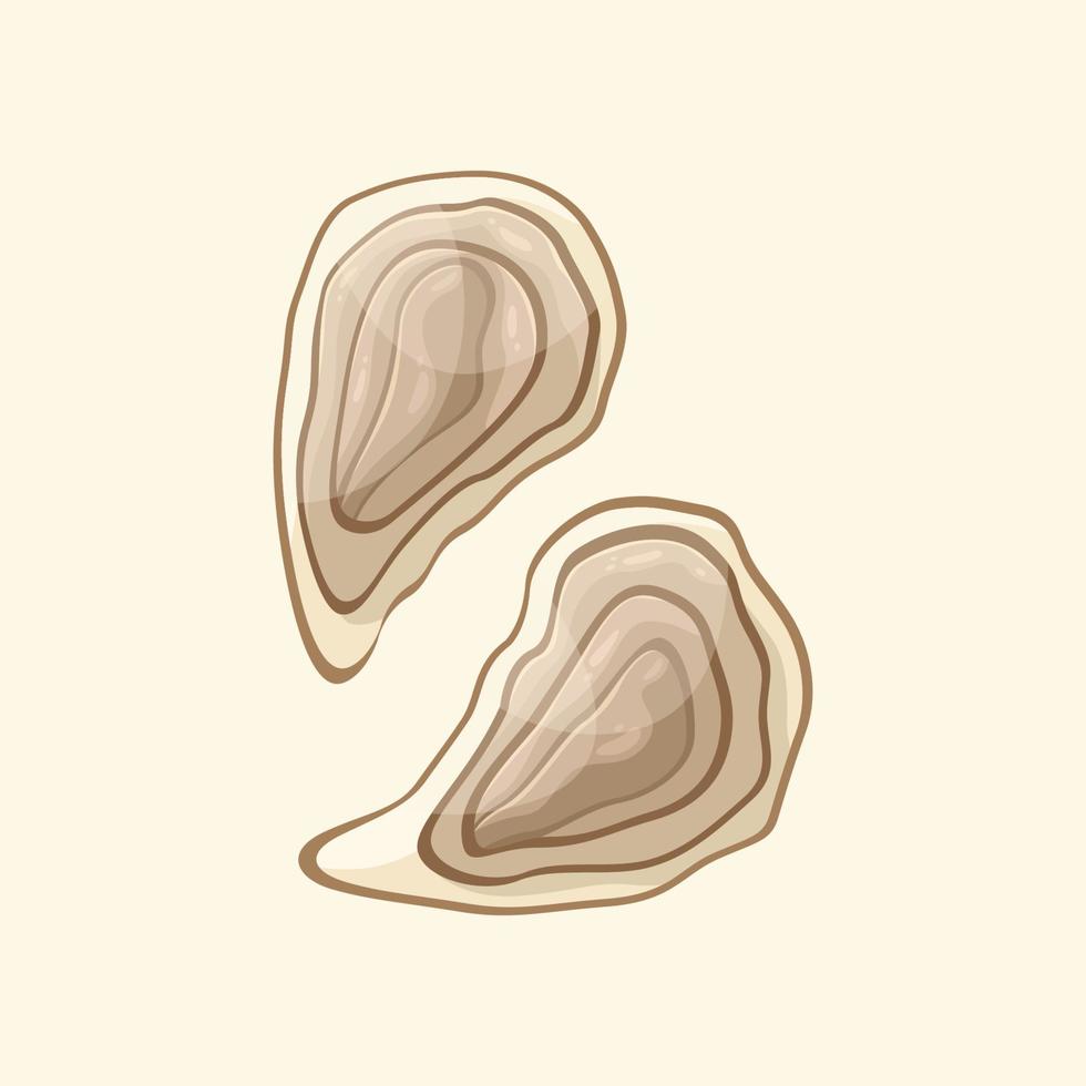 vector illustratie van een Engels schotel - oesters. keuken voor nieuw jaar en kerstmis. vlak stijl.