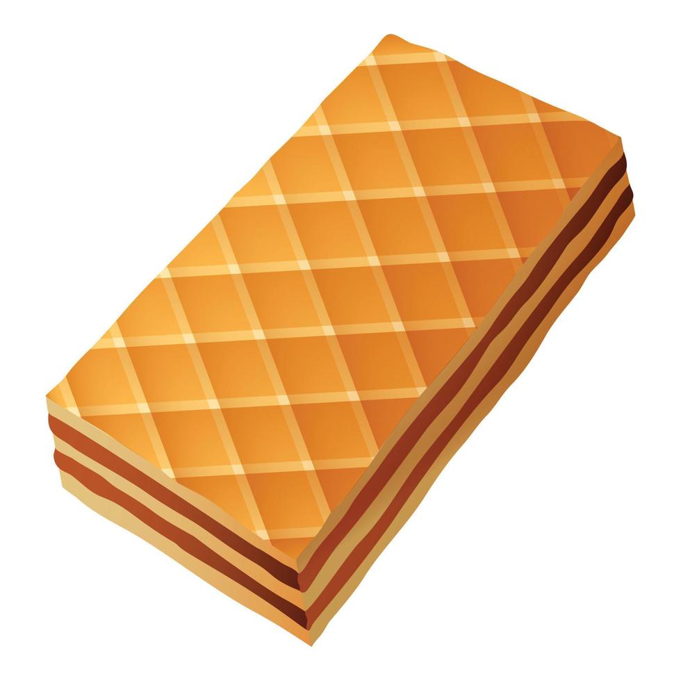 snoep koekje wafel icoon, tekenfilm stijl vector