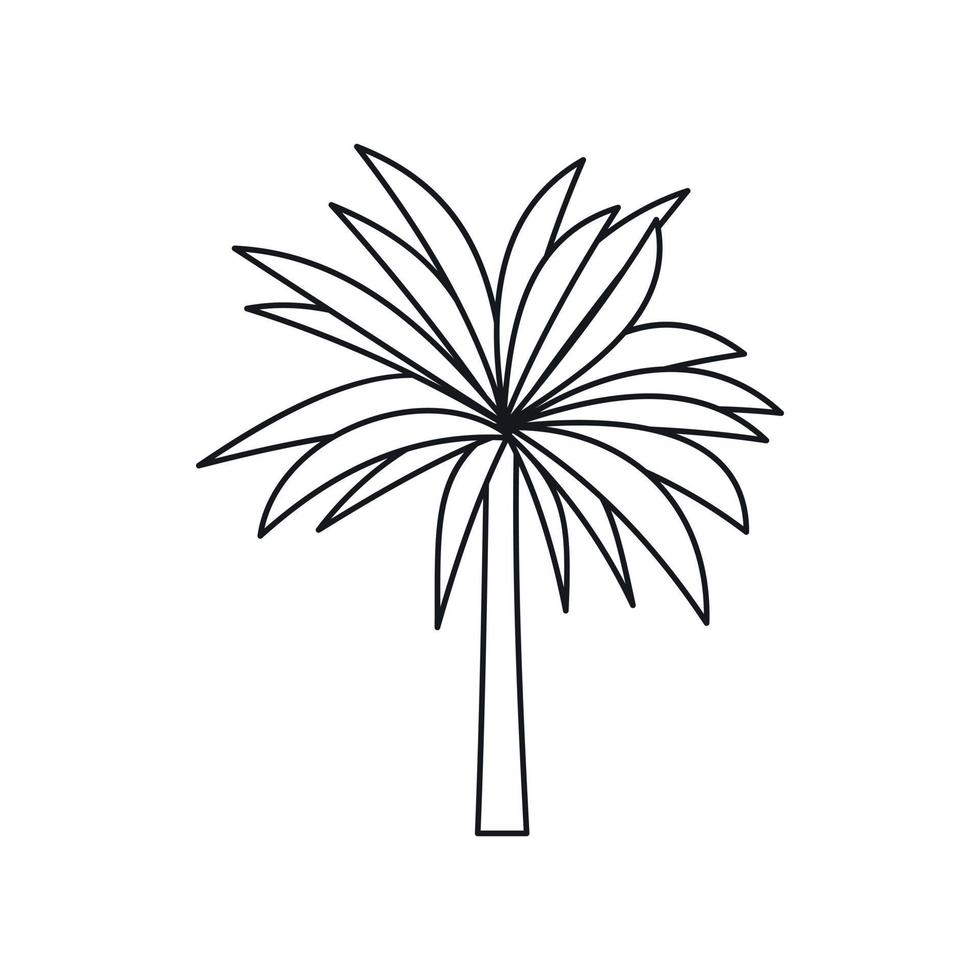palm icoon, schets stijl vector