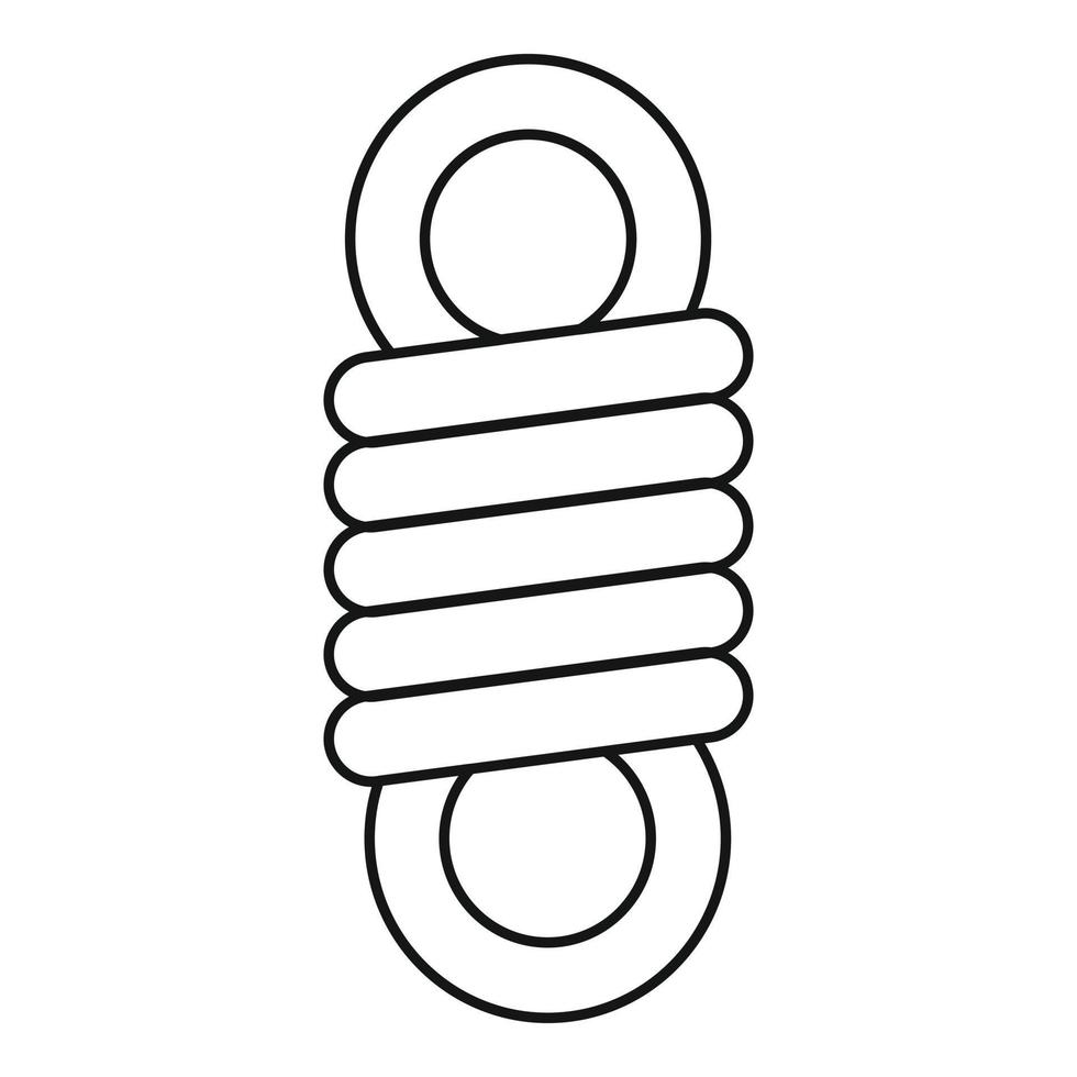 dubbele voorjaar spoel icoon, schets stijl vector