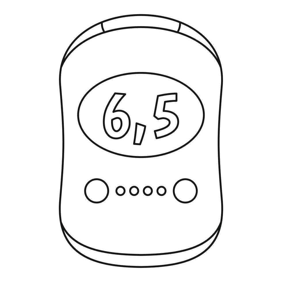 modern glucose meter icoon, schets stijl vector