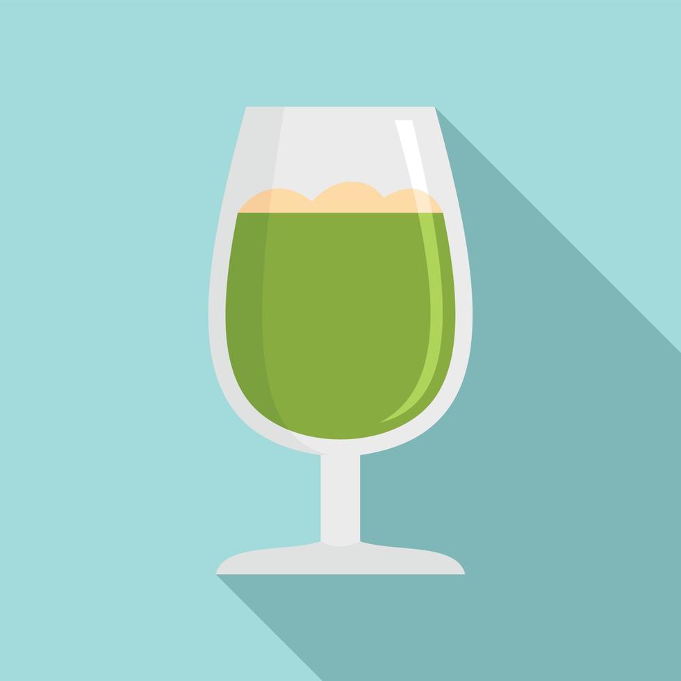 matcha glas icoon, vlak stijl vector