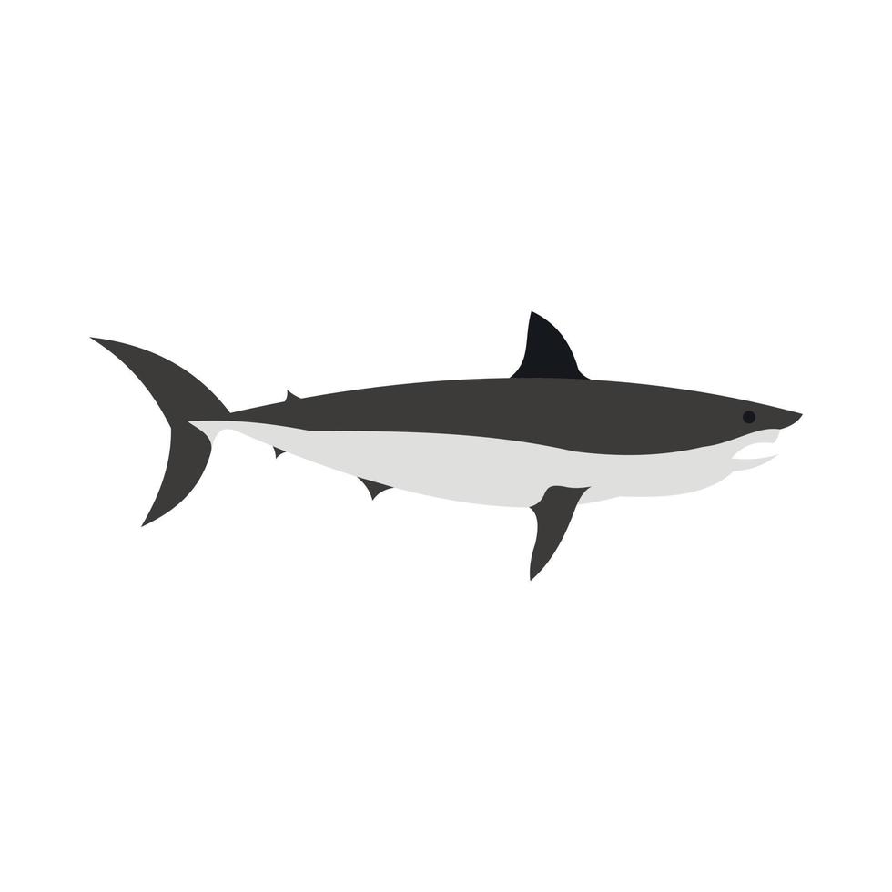 haai icoon in vlak stijl vector