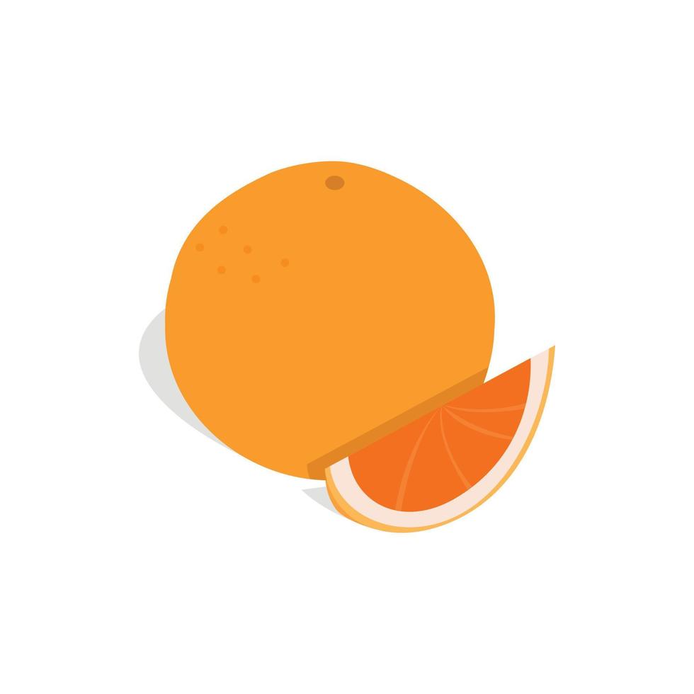 grapefruit pictogram, n isometrische 3d stijl vector