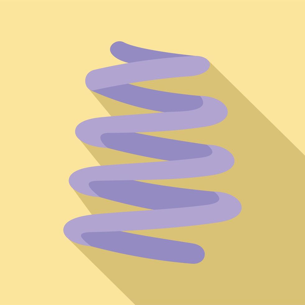 spiraal spoel icoon, vlak stijl vector