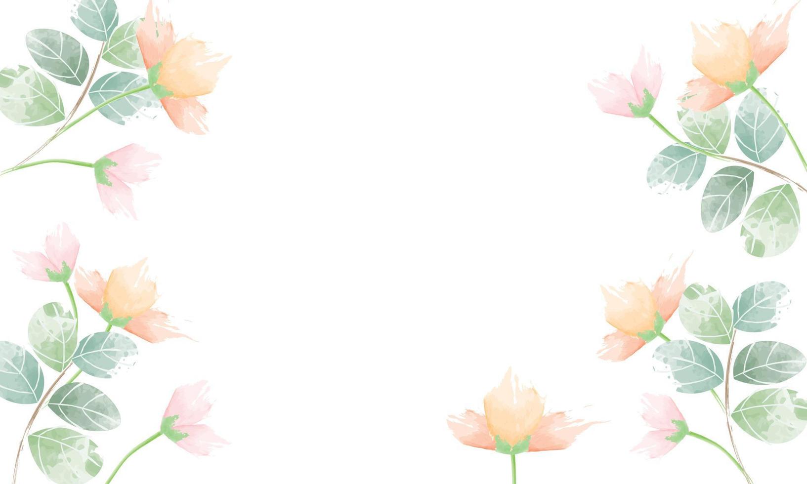 aquarel bloemen frame vector