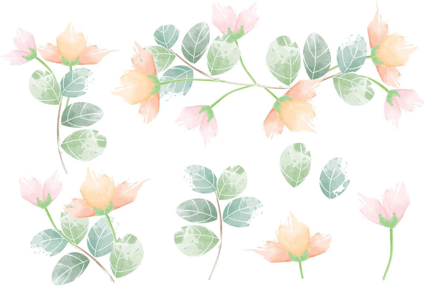 aquarel bloemen frame vector