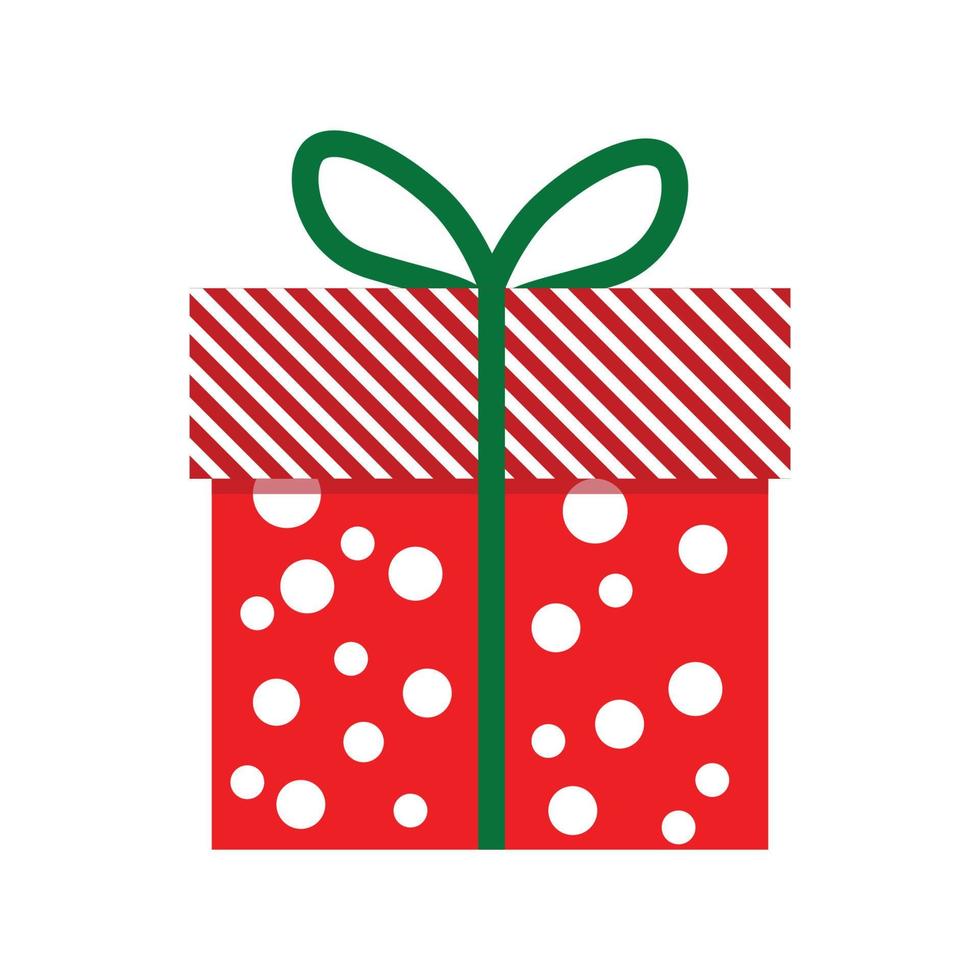 Kerstmis geschenk doos icoon vector ontwerp