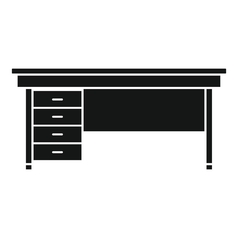 hout bureaublad icoon, gemakkelijk stijl vector